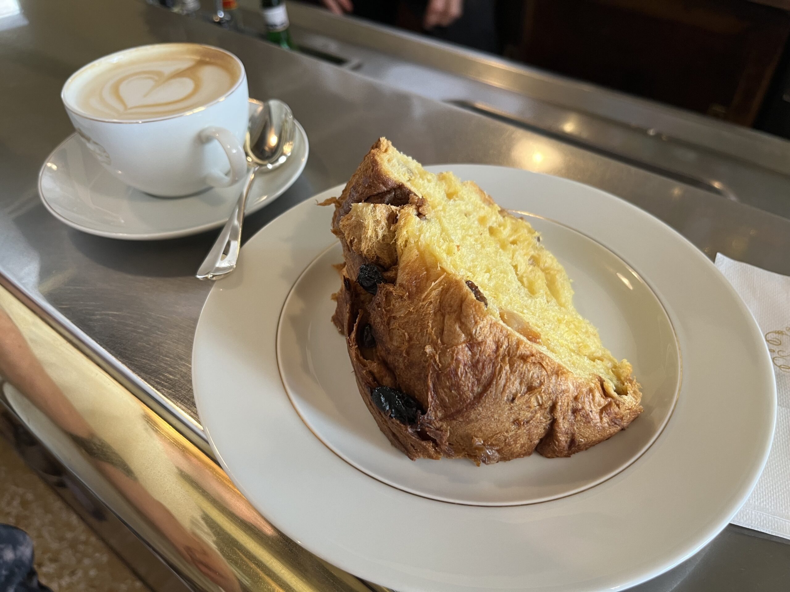 panettone and espresso