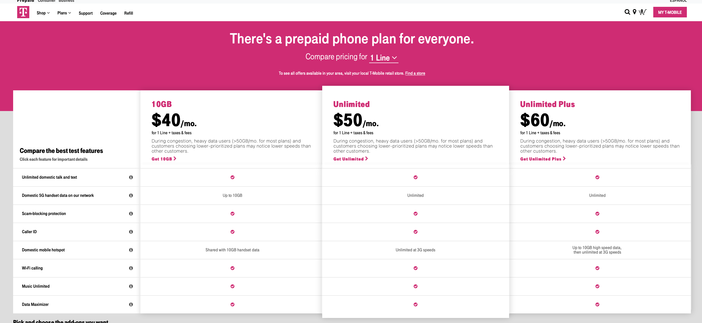 T-Mobile Website